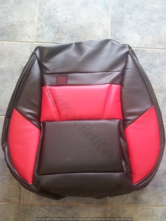 Huse scaune imitatie piele negru+rosu [0]