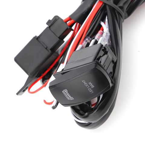 Kit Cablaj Proiector LED Bar 12V Releu 40A Buton LED [4]