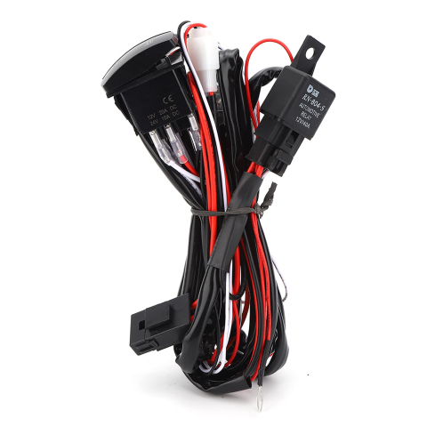 Kit Cablaj Proiector LED Bar 12V Releu 40A Buton LED [7]