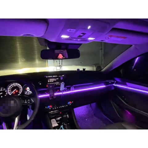 Lumini de zi - Kit Profesional Lumină Ambientală Auto RGB – 18 Module Acrilice cu Control Wireless și App Control
