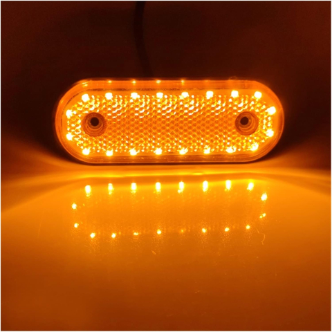 Girofare auto - Lampă Gabarit LED Laterală 12V Portocalie 20 LED IP67 Camion Remorcă