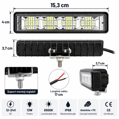 Proiector Lampa LED 18W 12-24V 6500K IP68 [3]