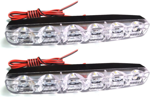 Set Lumini de Zi LED COB DRL 15.5cm 12V Alb Rece 6000K Universal [4]