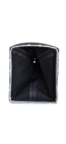 Manșon schimbător viteze Opel Astra H – piele ecologică neagră cu cusături roșii [3]