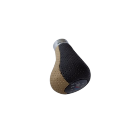Nuca schimbator BMW 5 trepte cu piele perforata crem-negru [1]