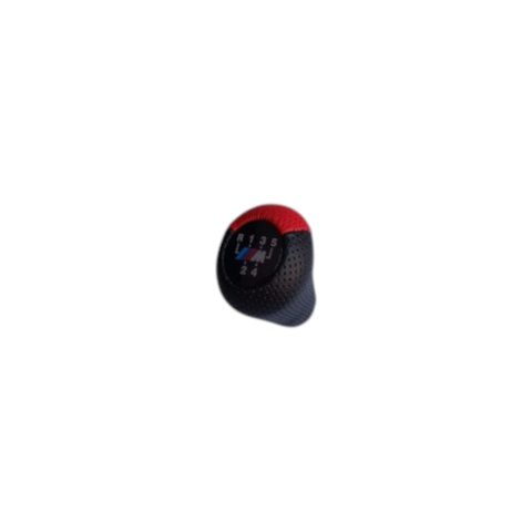 Nuca schimbator BMW 5 trepte cu piele perforata rosu-negru [2]