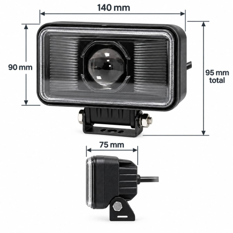 Proiector Bi-LED cu lupă, fază scurtă/lungă, 35W [6]