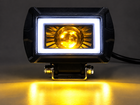 Proiector LED 20W 12-80V, Lupă 3 Culori, Angel Eyes 6500K [2]