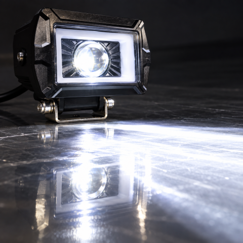 Proiector LED 20W 12-80V, Lupă 3 Culori, Angel Eyes 6500K [5]
