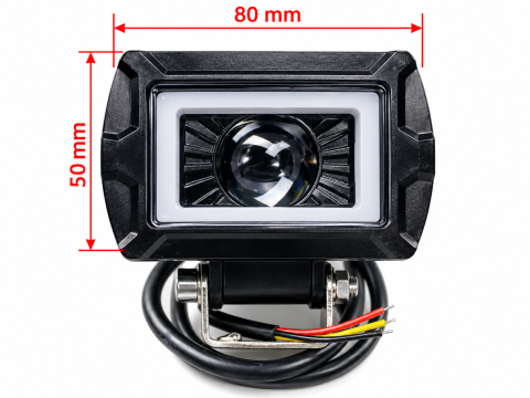 Proiector LED 20W 12-80V, Lupă 3 Culori, Angel Eyes 6500K [1]