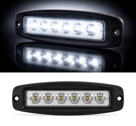 Proiectoare ceață - Proiector LED Auto Offroad 18W 12V-24V, 1320 Lumeni, 6000K, Încastrabil