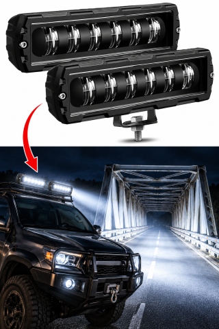 Proiector LED Bar 40W 10-80V 6 LED 6500K Alb Xenon [4]