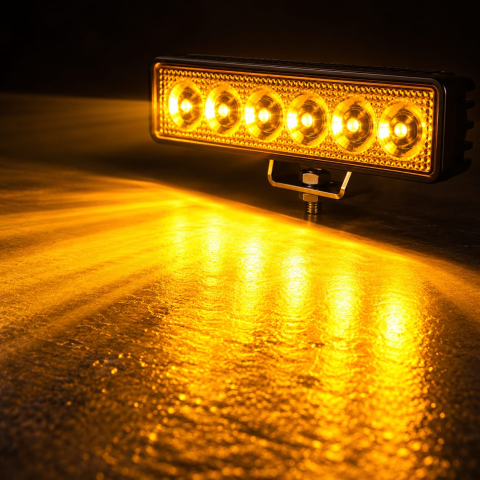 Proiector LED Galben 2800k 12-24V, 6 LED, 15x4 cm, [5]