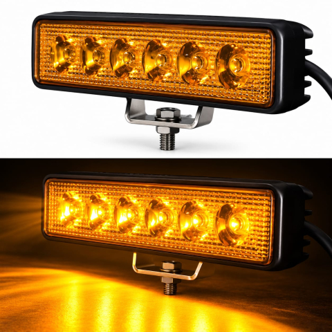 Proiector LED Galben 2800k 12-24V, 6 LED, 15x4 cm, [8]