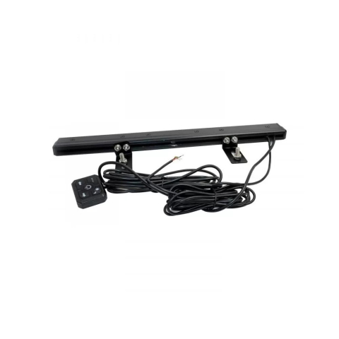 Proiector LED stroboscopic 12-24V, 15W, 47 cm, galben, cu telecomandă, super slim – IP65 [5]