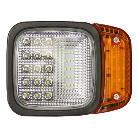 Proiector LED Utilaj cu Semnalizare 18W 9-32V Alb + Portocaliu [4]