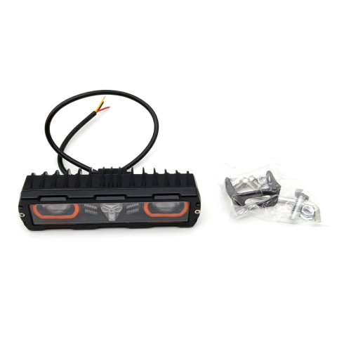 Proiector Moto LED SMD Slim cu 2 Lupe și DRL, Lumină Albă [2]