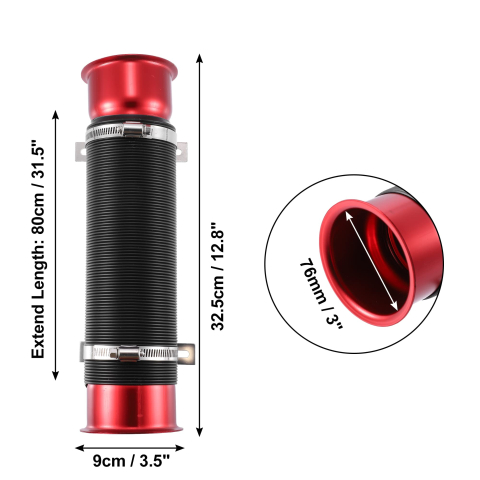 Racord Flexibil Admisie Aer 76mm – Tub Telescopic pentru Filtru Aer, Universal [4]