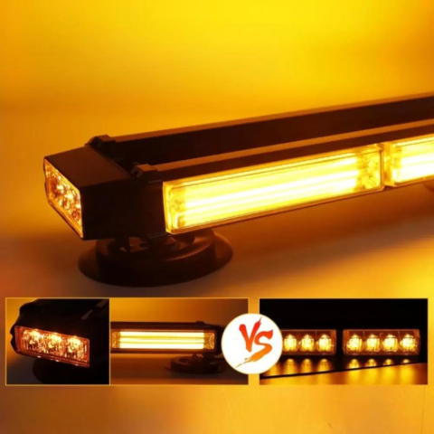 Rampa girofar auto 37 cm,12-24V,LED,cu magnet,culoare portocalie [2]