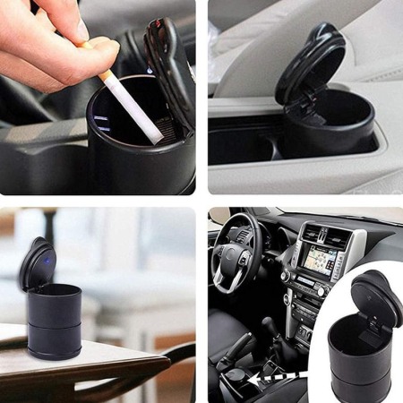 Scrumiera pentru masina negru mat [2]