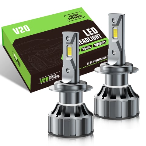 LED - Set 2 Becuri LED H7 Canbus 120W – 12000 LM, 6000K Alb Rece, V20