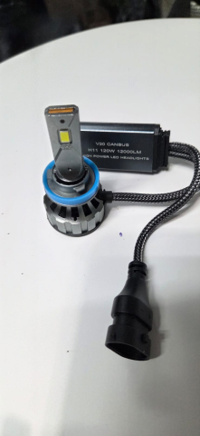 Set 2 Becuri LED H11 Canbus 120W – 12000 LM, 6000K Alb Rece, V20 [3]