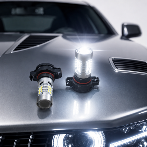 Set 2 Becuri LED H16 CANBUS 21 SMD 5500K Alb Xenon [1]
