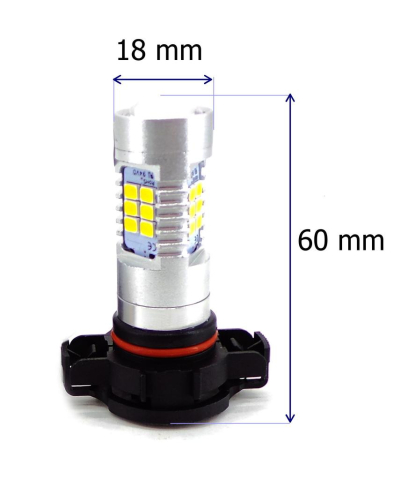 Set 2 Becuri LED H16 CANBUS 21 SMD 5500K Alb Xenon [4]