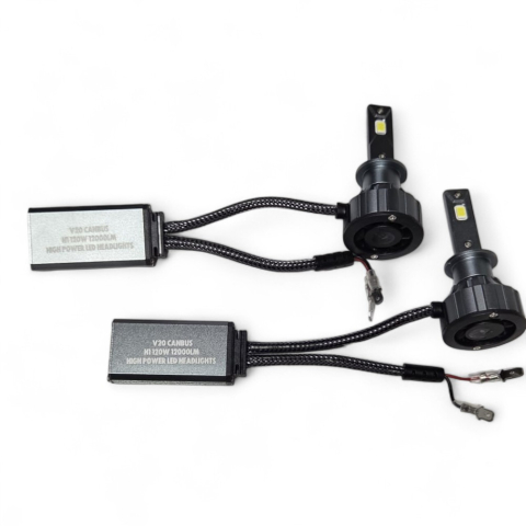 Set 2 Becuri LED H1 Canbus 120W – 12000 LM, 6000K Alb Rece, V20 [4]