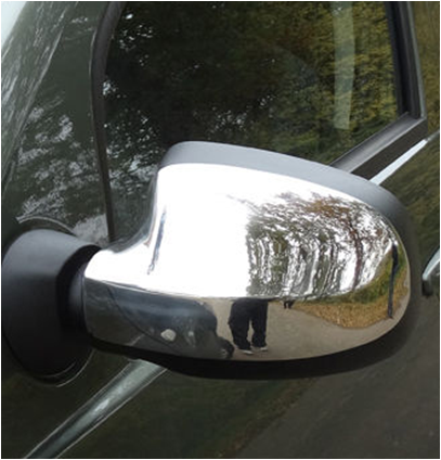 Set 2 capace oglinda din METAL cromat Dacia Sandero II 2012-2020