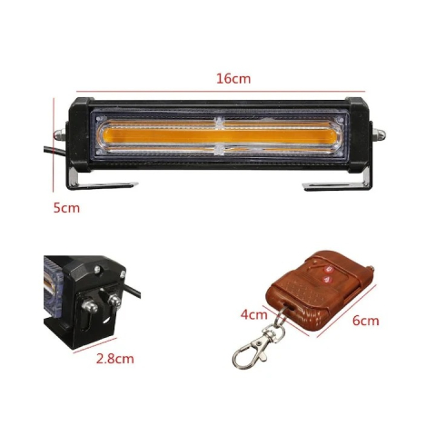 Set 2 Lămpi Avertizare COB 36W 12V-24V cu Telecomandă [3]