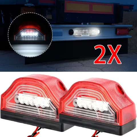 Gabarite - Set 2 lampi LED iluminare numar remorca 12V 24V lumina alba