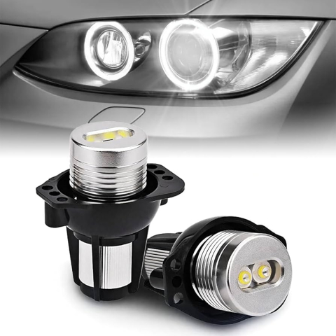 Set 2 LED Marker Angel Eyes BMW E90 Seria 3, 6W, Alb Puternic, Fără Eroare [5]