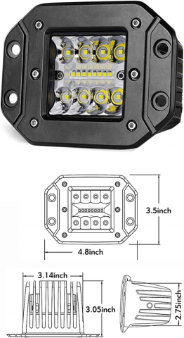 Set 2 Proiectoare LED 48W Off Road 12V-24V [3]