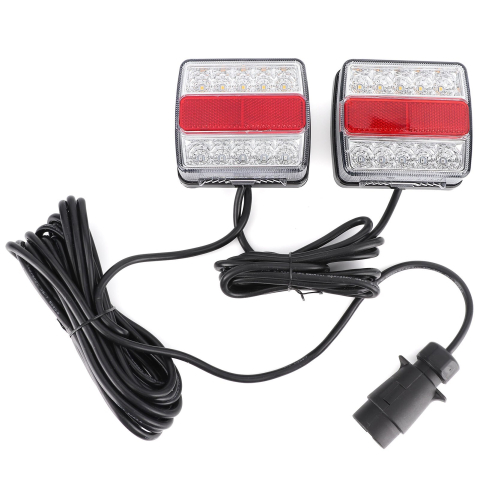Stop remorca bec - Set Stopuri Spate LED Magnetice pentru Remorcă – 12V, Priză 7 Pini, Cablu 7.5m