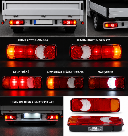 Proiectoare cu LED - Set Stopuri Spate Peugeot Boxer Platformă Prelată Cub Dubă Camper Autorulotă