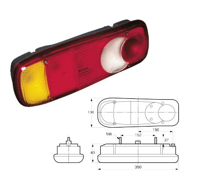 Set Stopuri Spate Peugeot Boxer Platformă Prelată Cub Dubă Camper Autorulotă [2]