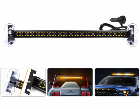 Leduri - Stroboscop LED Parbriz 40W 80 LED 9-36V 52 cm 26 Moduri