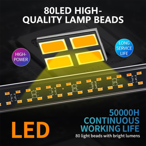 Stroboscop LED Parbriz 40W 80 LED 9-36V 52 cm 26 Moduri [5]