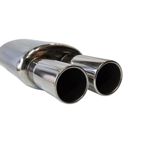 Tobe sport 2 iesiri inox - Toba final sport cu 2 iesiri inox cu capeti rotunzi