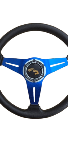 Volan sport albastru, universal, 33 cm [2]