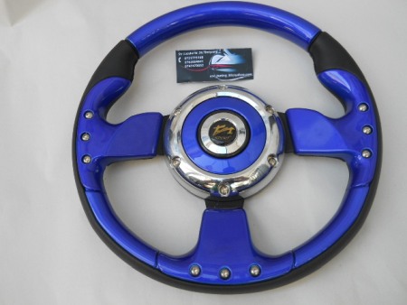 Accesorii interior - Volan sport claxon pe mijloc - Albastru