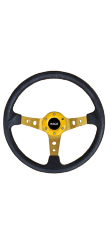 Volane sport - Volan sport auriu metalic, universal, 33 cm
