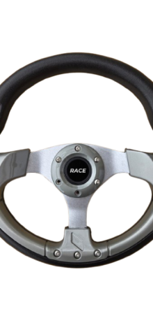 Volan sport gri metalic, universal, 33 cm [1]