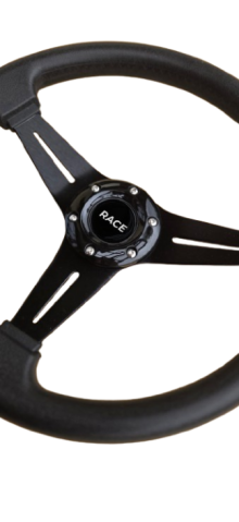 Volan sport negru metalic, universal, 33 cm [2]