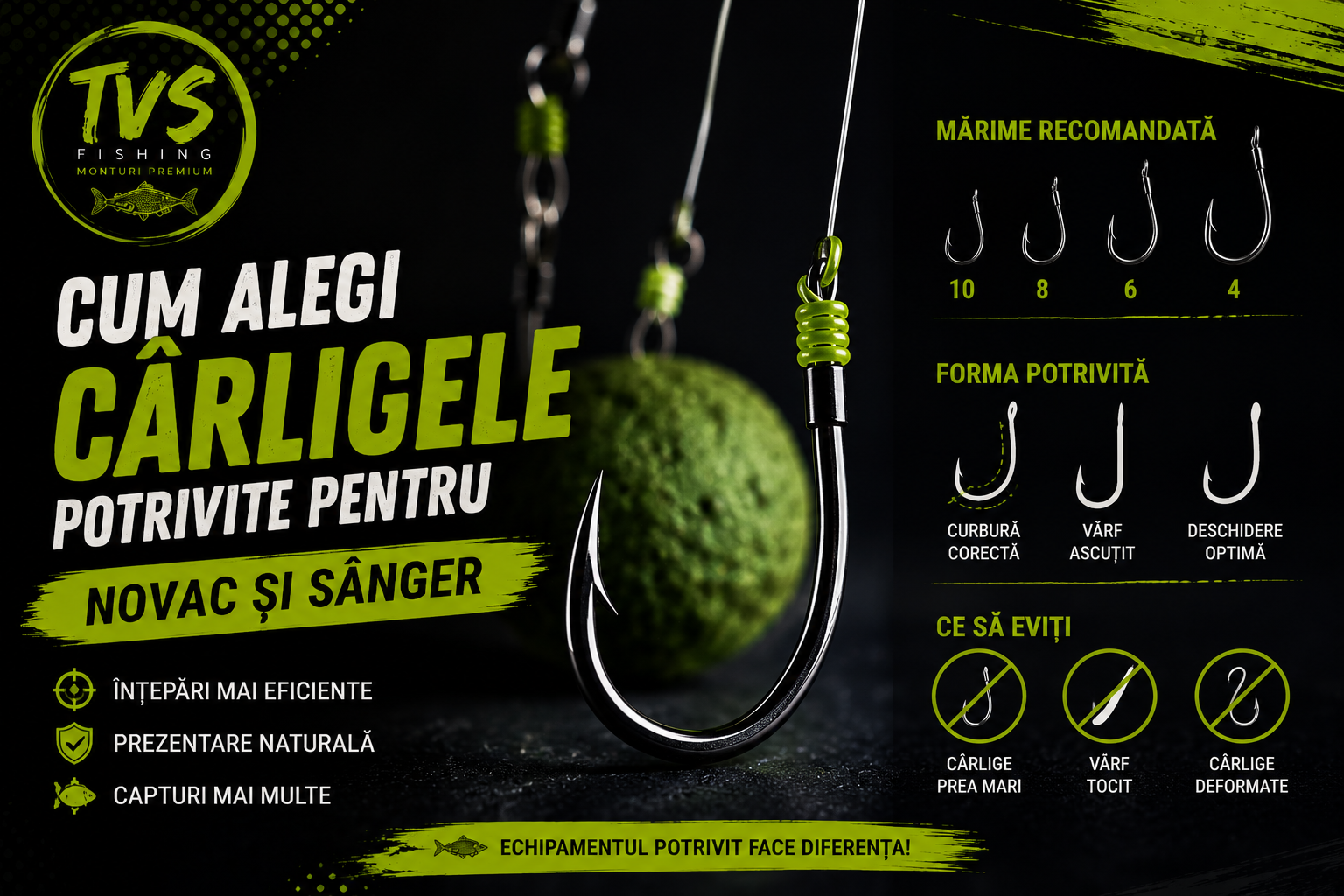 Cum alegi cârligele potrivite pentru novac și sânger