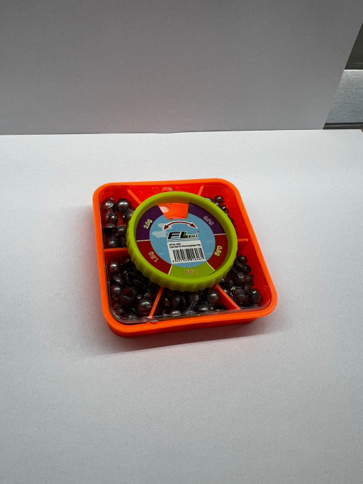 Set Plumbi Despicați pentru Pescuit, 5 Gramaje, Cutie Compartimentată – 100 g [4]