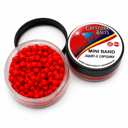 Wafters si Pop-Up - Mini Band CAPTTURA Baits Squid Capsuna 5-8 mm 40 ml