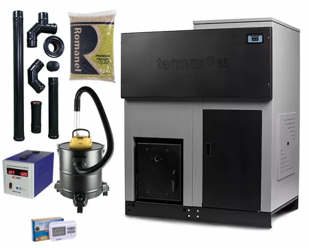 Cazane pe Peleti - Centrală Termică Peleți Termax ECO GRI 35 kW - Eficiență Maximă