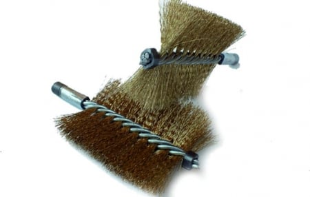 Accesorii Curatare Cazan - Perie de curățare cazan ATMOS și FERROLI, dimensiuni 100 x 70 mm, cu fire de sârmă. Perie sârmă universală cu filet M12 pentru întreținerea cazanelor pe combustibil solid.